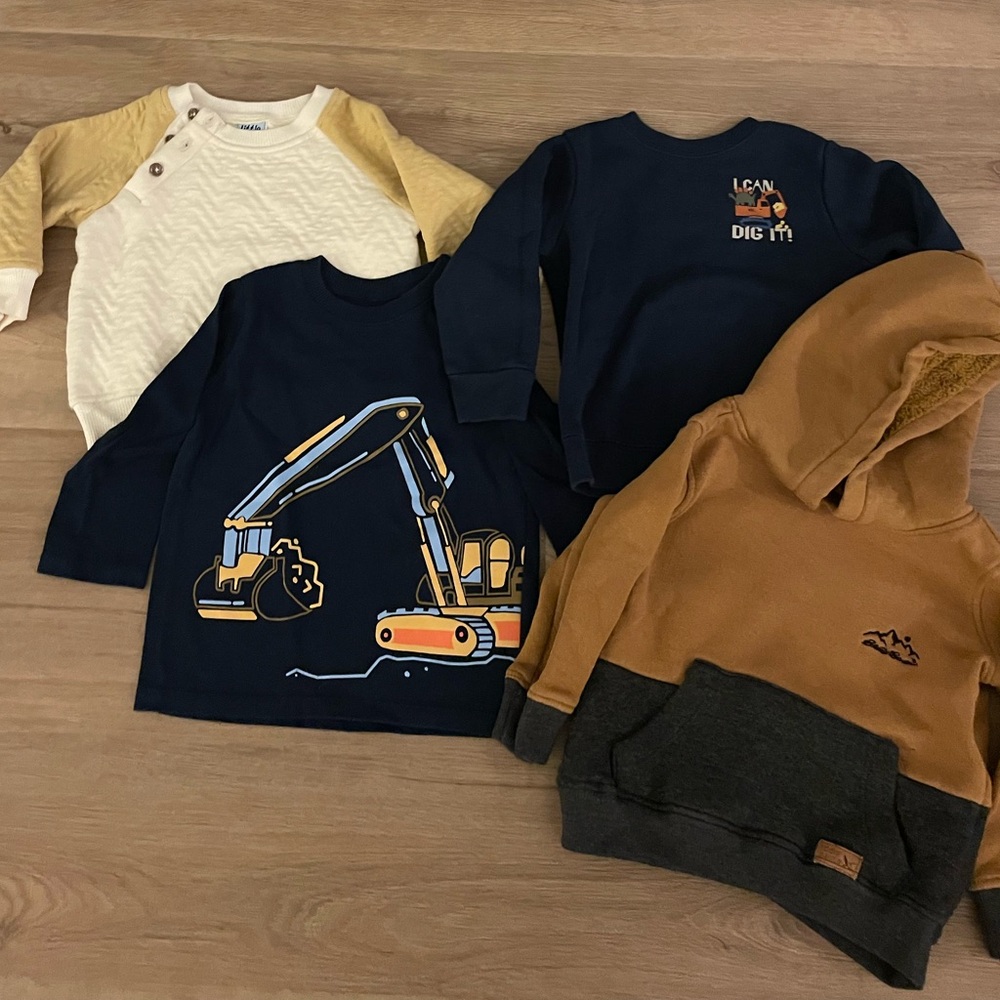 Lot of 18M Toddler Fall Sweaters and Long-Sleeve Shirt
